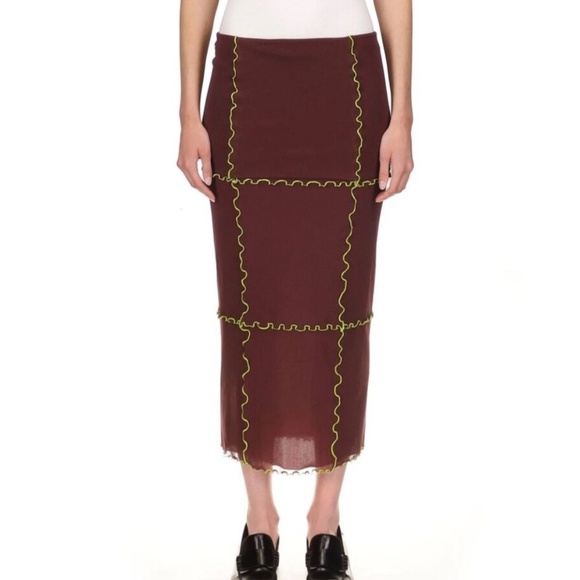 Marina moscone foldover tubino mesh skirt - Picture 1 of 9